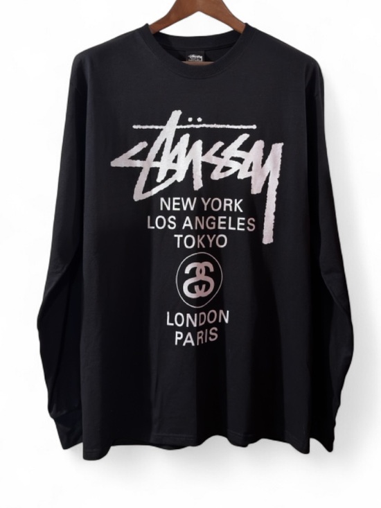 Stussy Other - Stüssy World Tour Black Long Sleeve T-Shirt Size Men’s Large (NWOT)